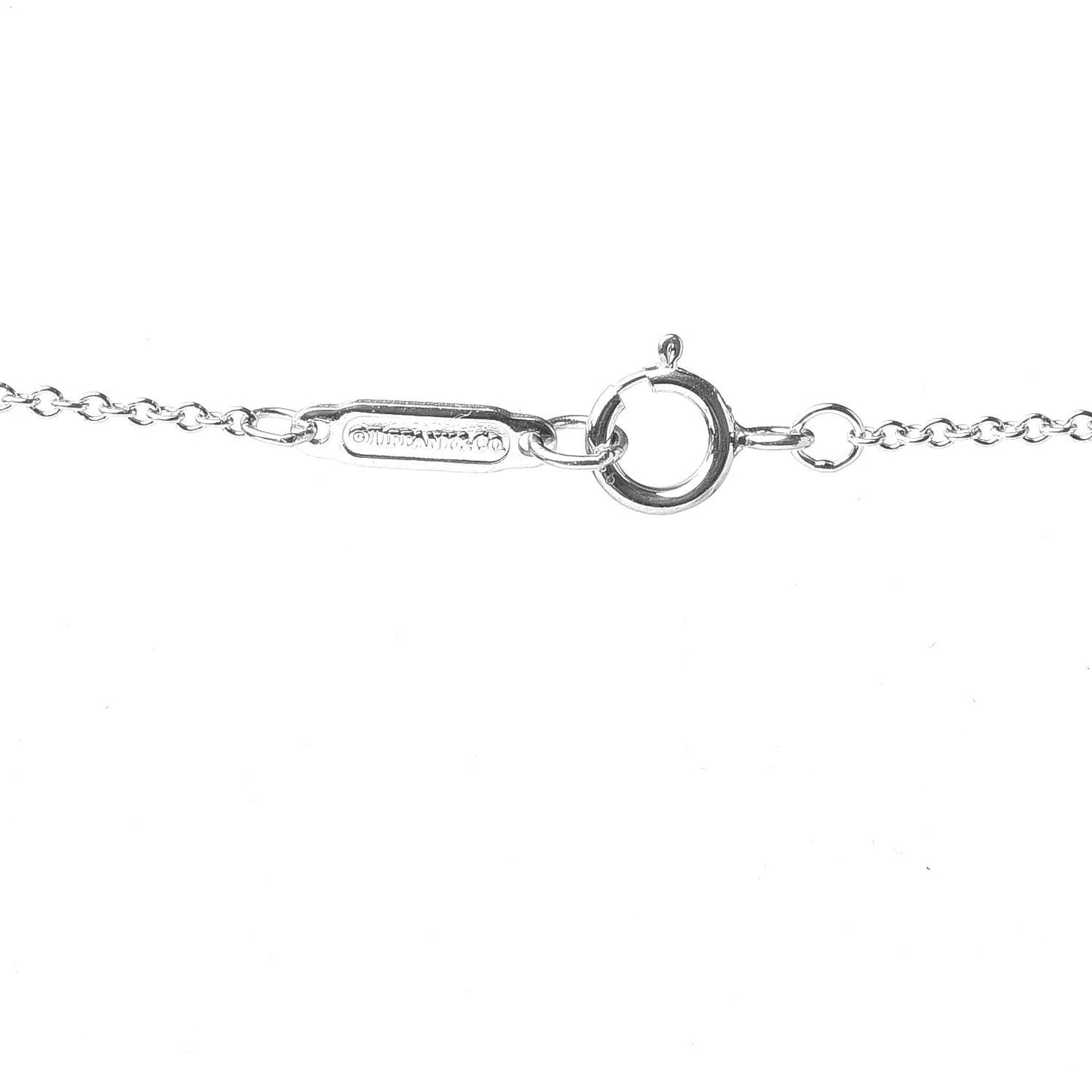 Platinum Diamond Elsa Peretti Open Heart Pendant Necklace