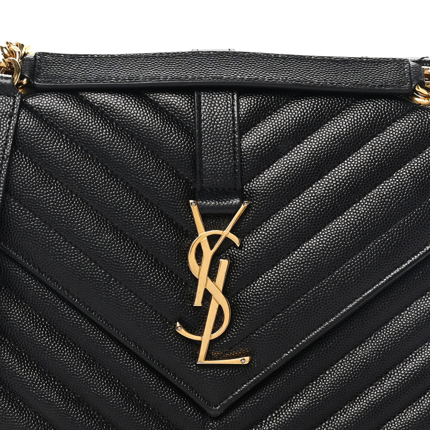 Grain De Poudre Matelasse Chevron Medium Monogram Satchel Black