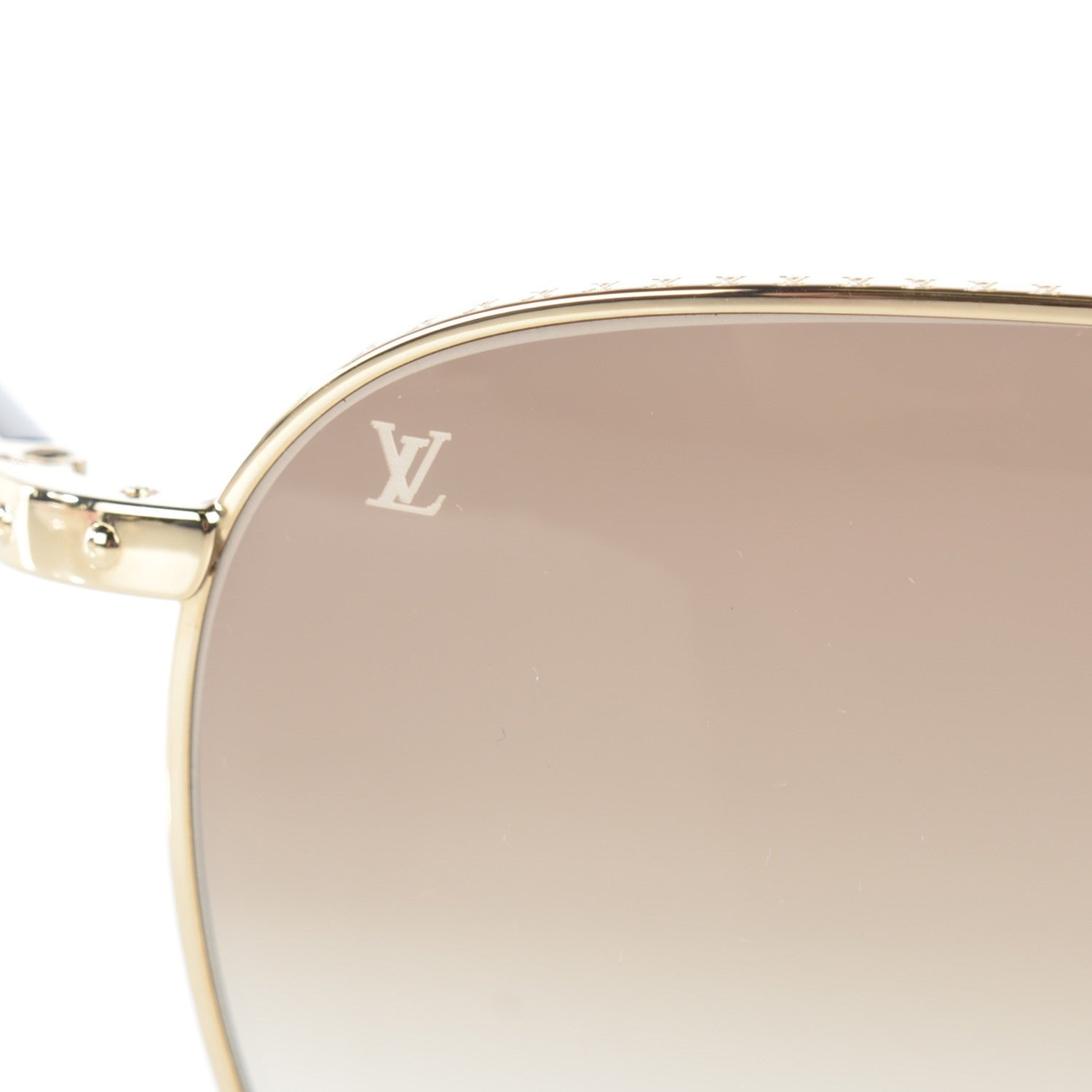 Louis Vuitton Conspiration Pilote Sunglasses Z0034U Gold 5 of 5