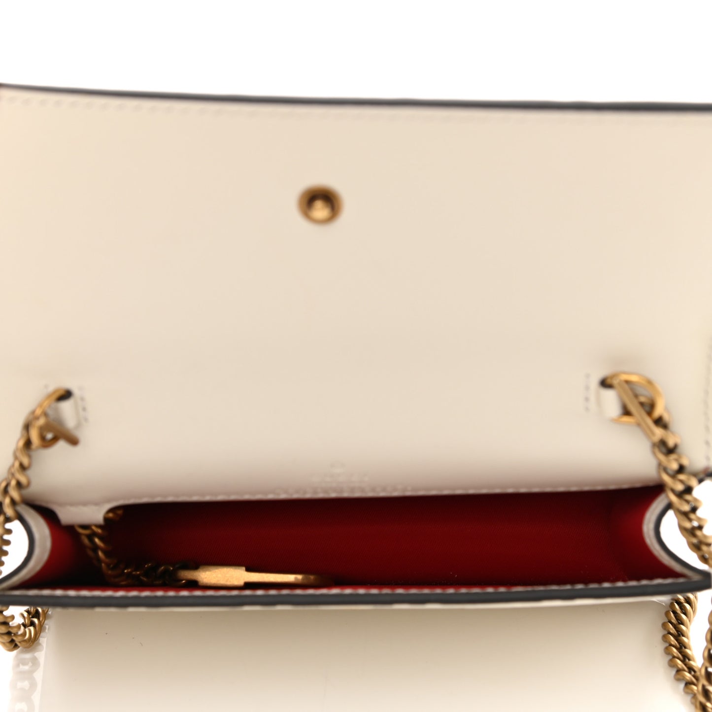Guccissima Mini Cherry Chain Bag White