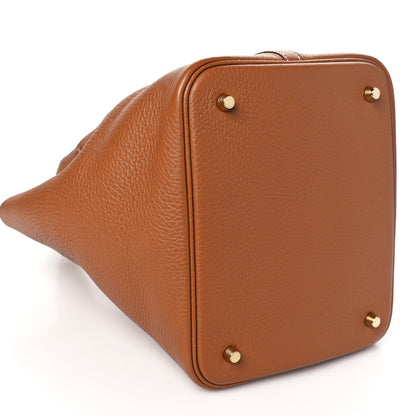 Hermes Taurillon Clemence Picotin Lock 22 MM Gold 9 of 11