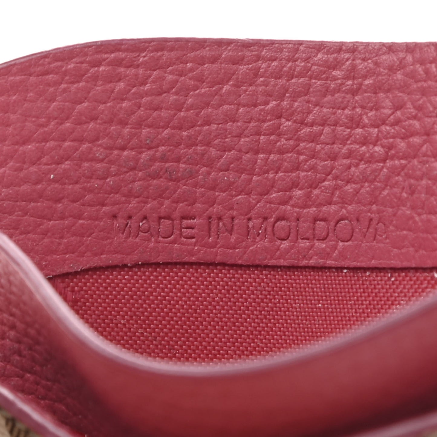 Soft Grain Calfskin Haymarket Check Izzy Card Case Pink