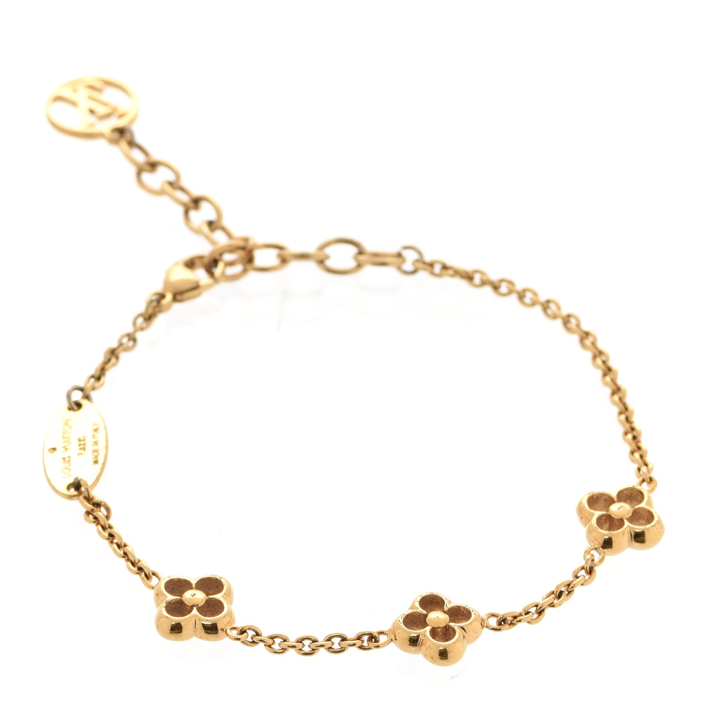 Brass Flower Full Bracelet Gold