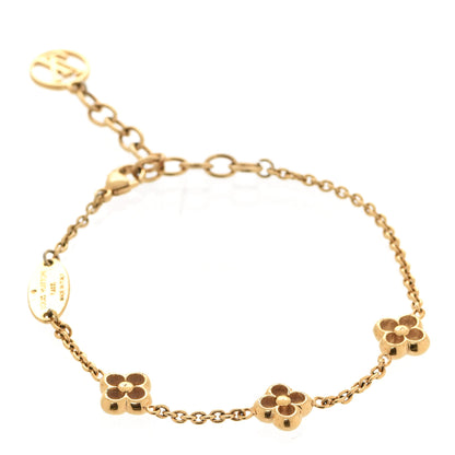 Louis Vuitton Brass Flower Full Bracelet Gold 1 of 7