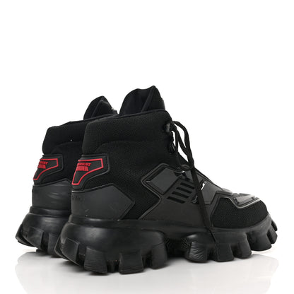Prada Knit Fabric Cloudbust Thunder High Top Sneakers 8 Black 4 of 7