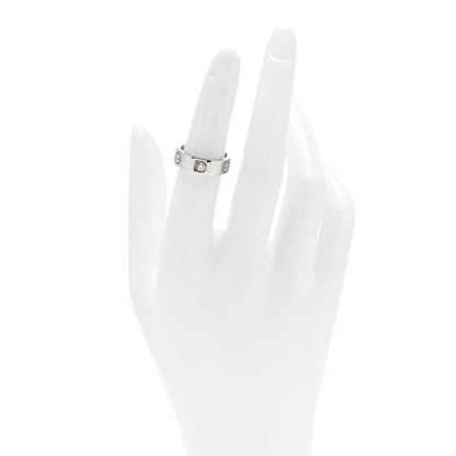 Cartier 18K White Gold 3 Diamond 5.5mm LOVE Ring 50 5.25 2 of 6