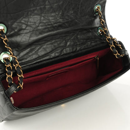 Chanel Aged Calfskin Quilted Small Pondichery Flap Black 8 of 8