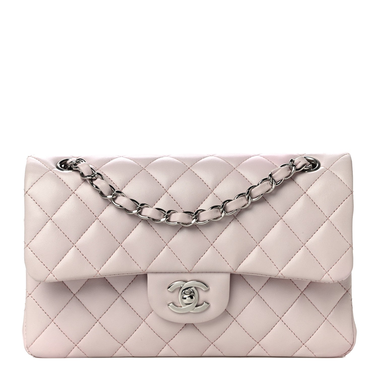 Chanel Lambskin Quilted Small Double Flap Light Pink 1 of 10