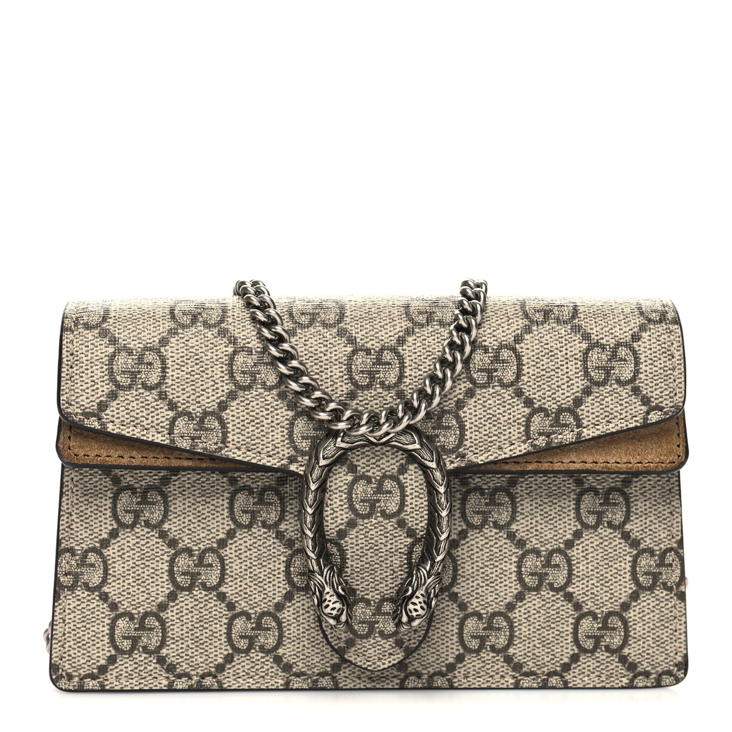 GG Supreme Monogram Super Mini Dionysus Shoulder Bag Taupe