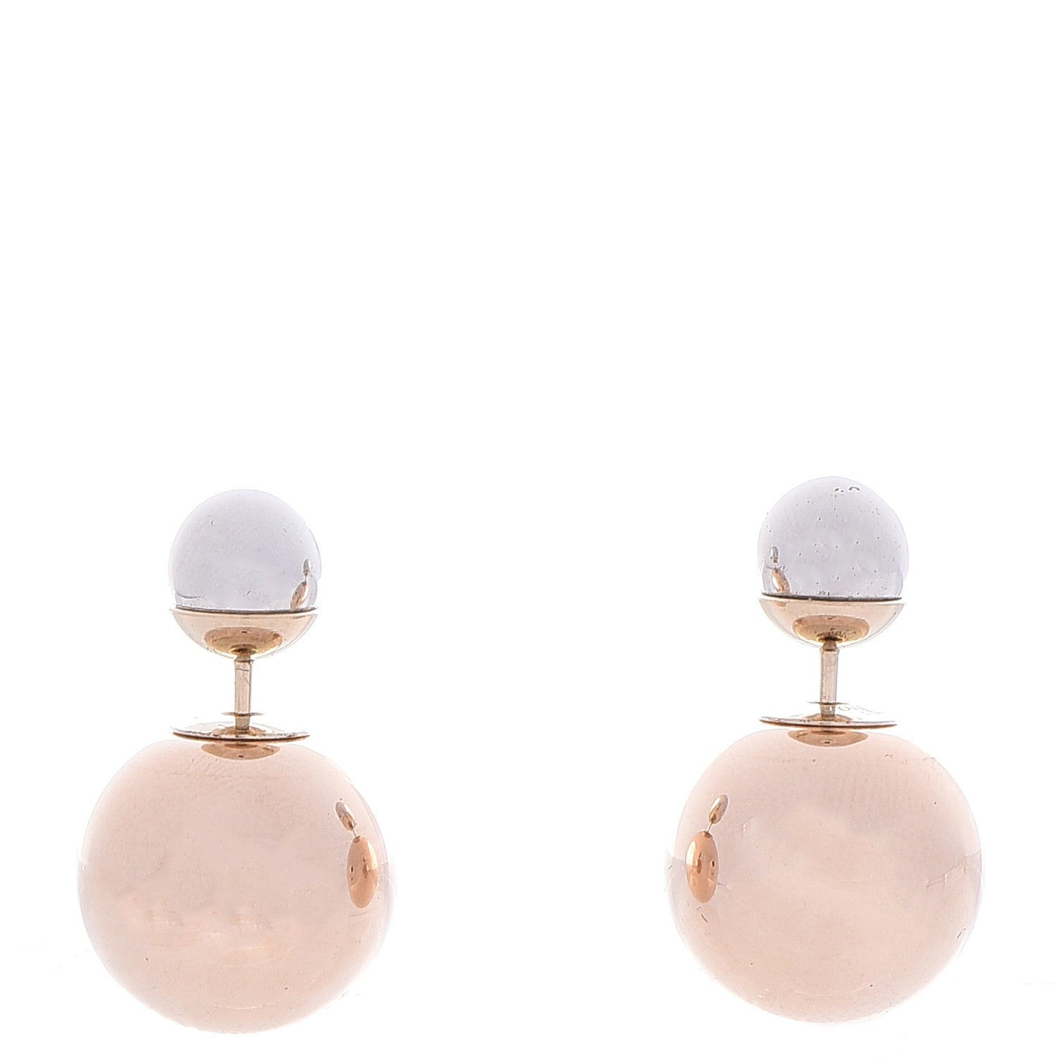 Christian Dior Mise En Dior Tribal Earrings Silver Gold 1 of 5