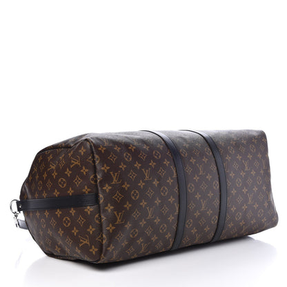 Louis Vuitton Monogram Macassar Keepall Bandouliere 55 6 of 9