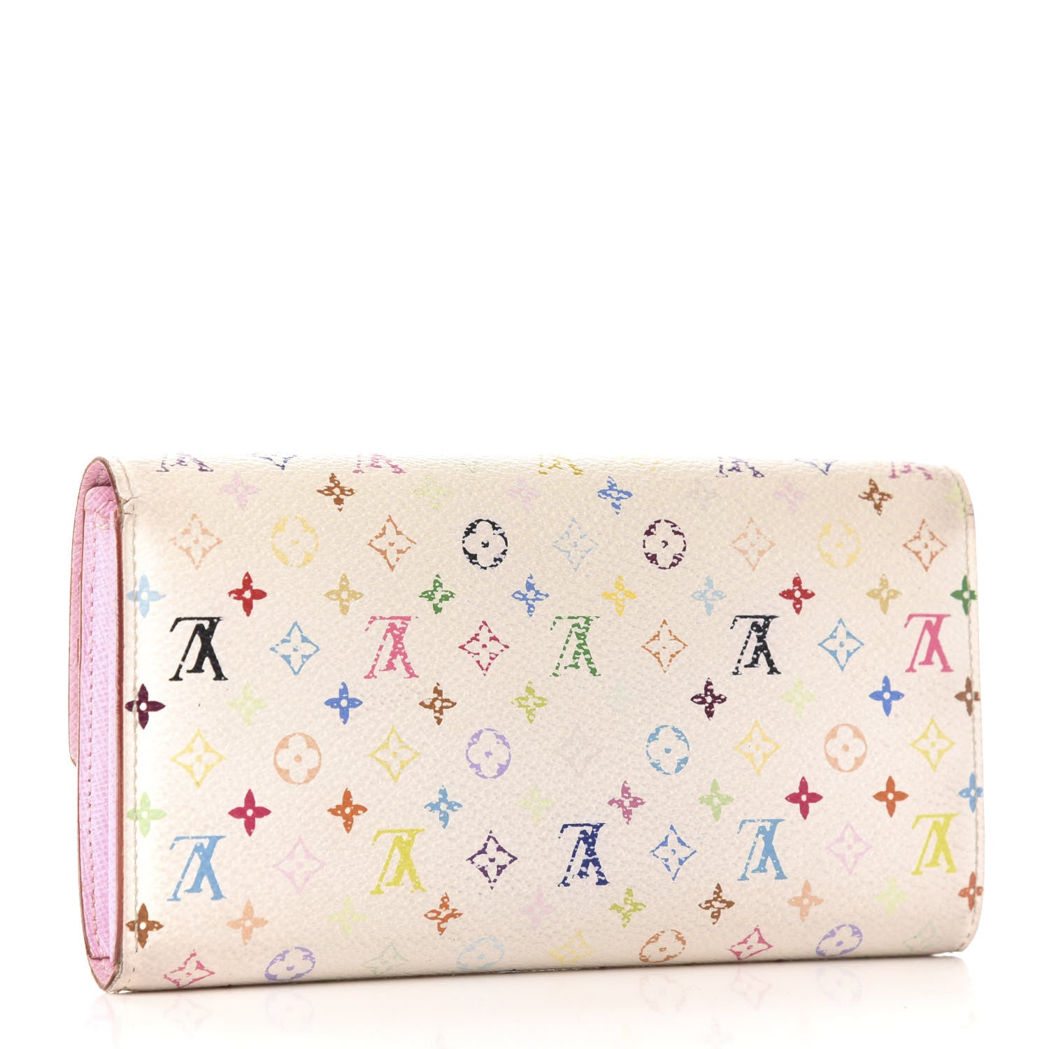 Louis Vuitton Monogram Multicolor Sarah Wallet White Litchi 3 of 6