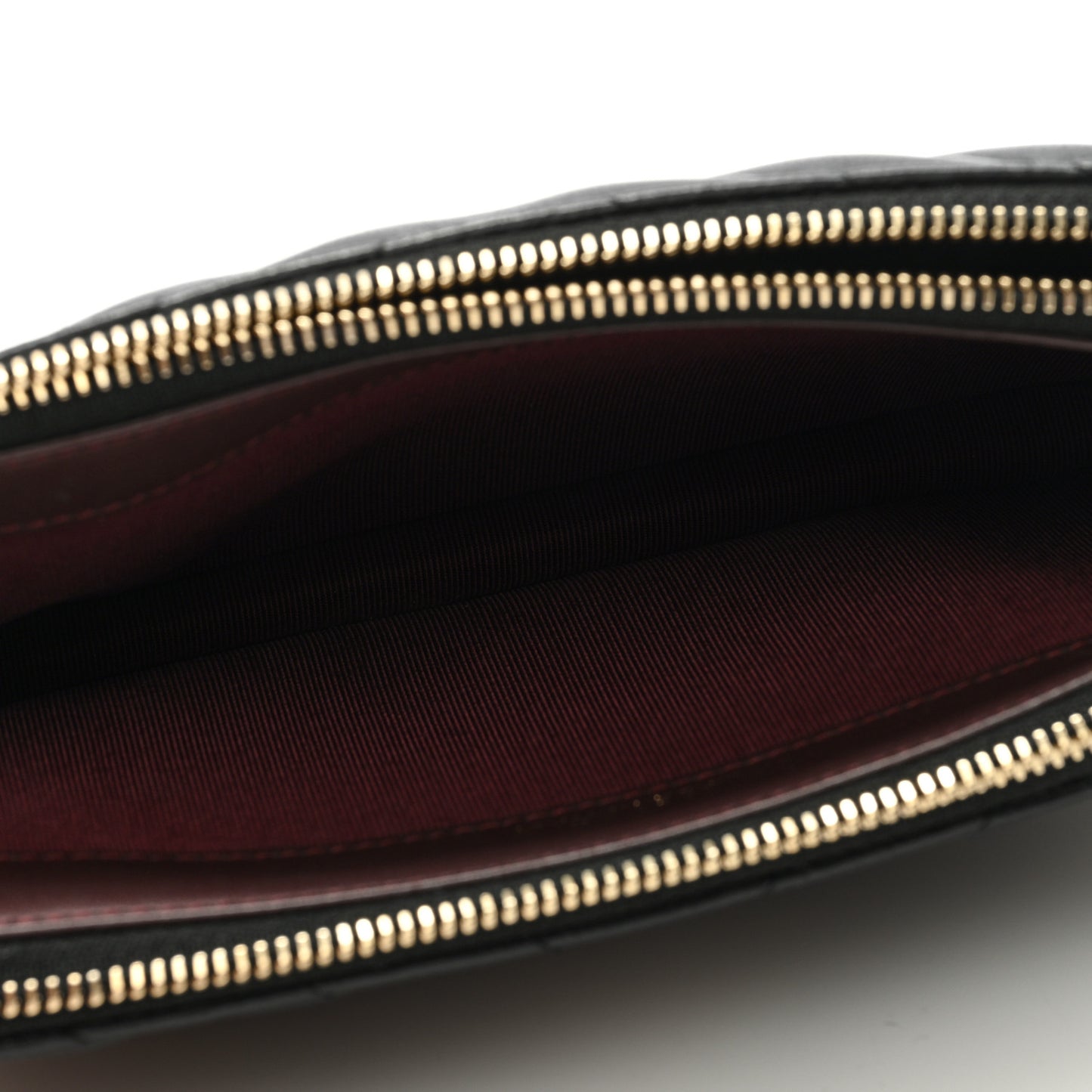 Lambskin Chevron Quilted Small Clutch With Chain Black