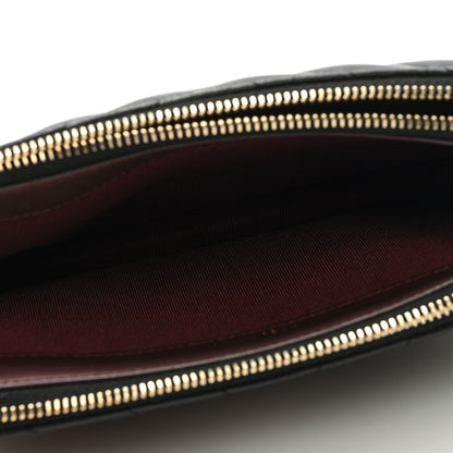 Chanel Lambskin Chevron Quilted Small Clutch With Chain Black 4 of 10