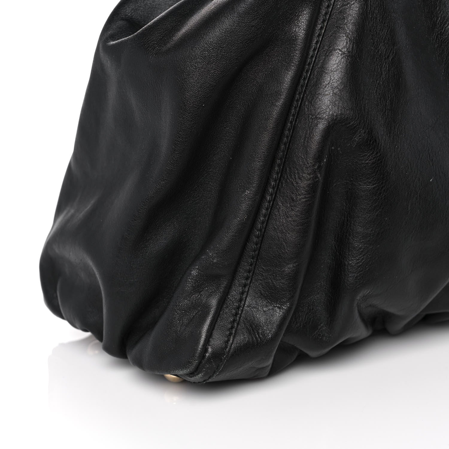 Gucci Calfskin Large D Gold Ring Shoulder Bag Black 14 of 16