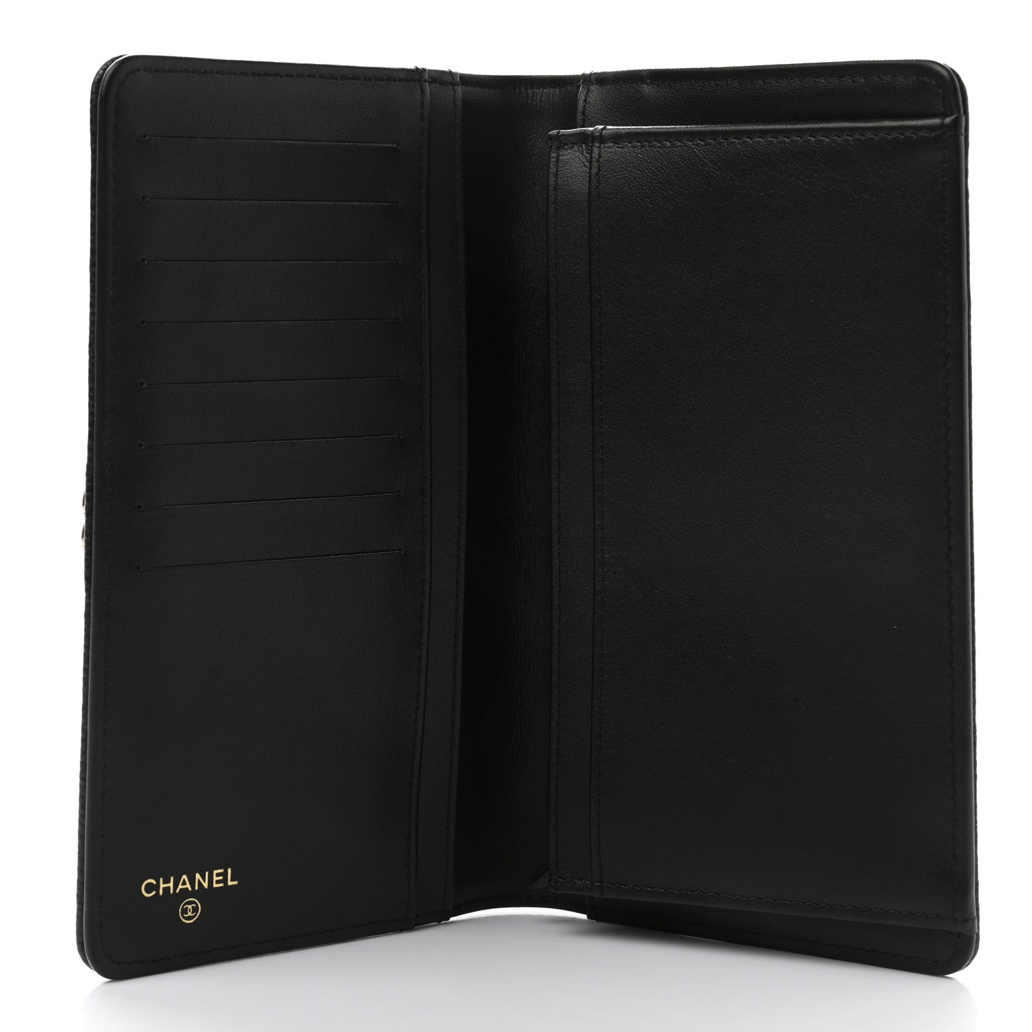 Chanel Caviar Quilted Boy Yen Wallet Black 5 of 9