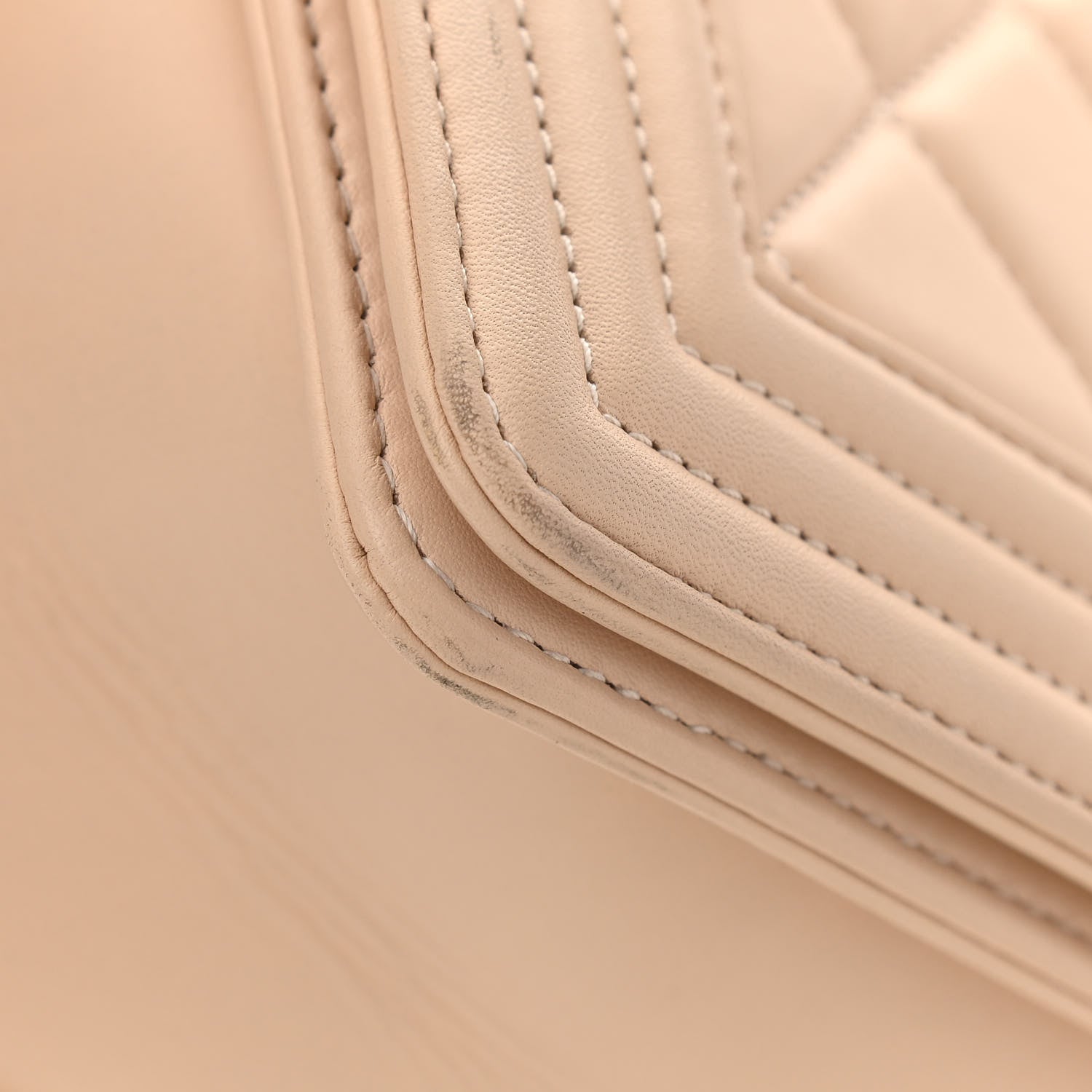 Chanel Lambskin Quilted Large Boy Flap Beige 12 of 14
