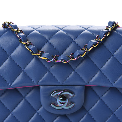 Chanel Lambskin Quilted Mini Rectangular Flap Blue Purple 10 of 11