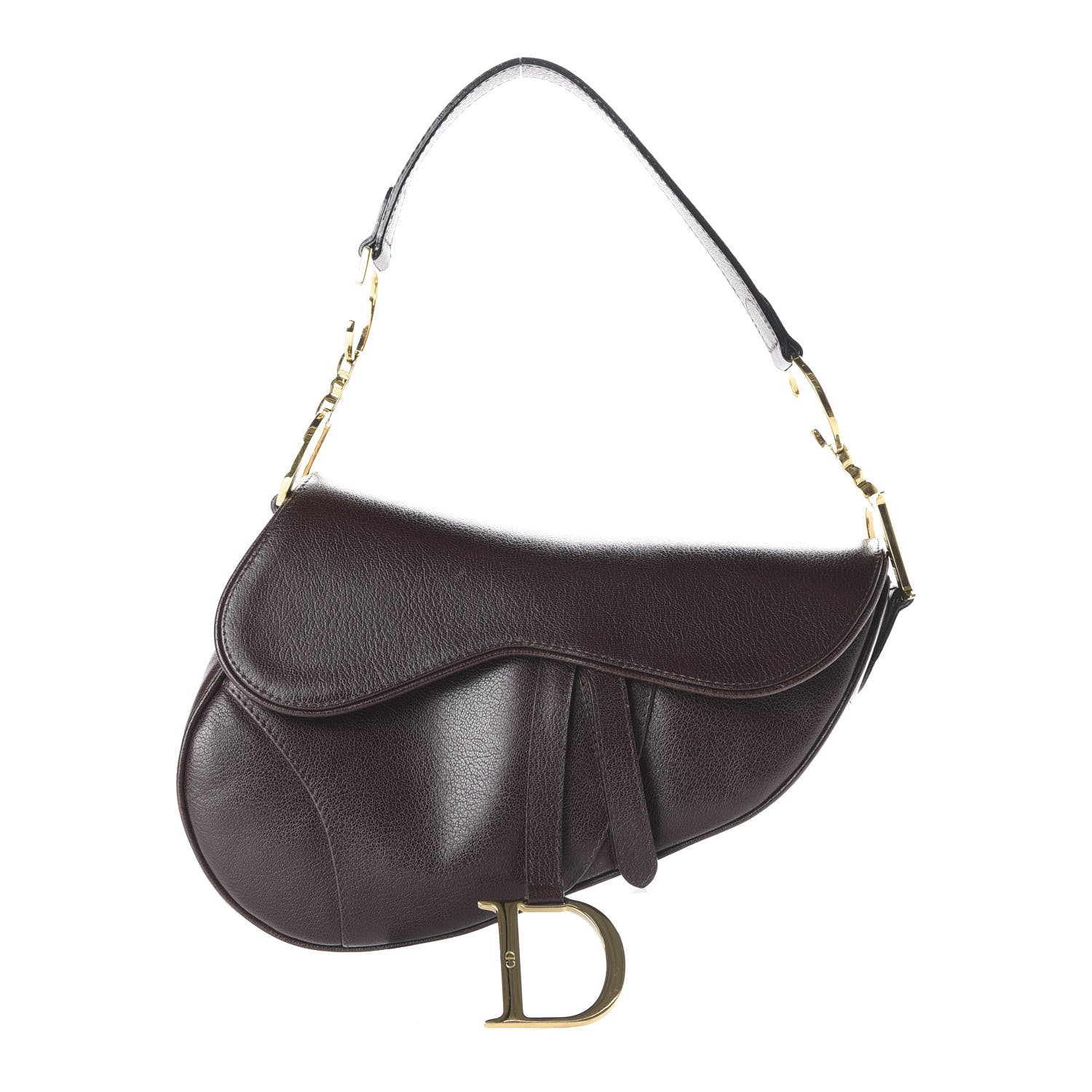 Christian Dior Calfskin Saddle Bag Brown 1 of 9