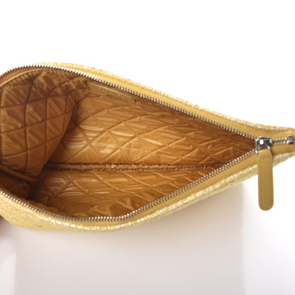 Chanel Canvas Small Deauville Pouch Light Yellow 5 of 7