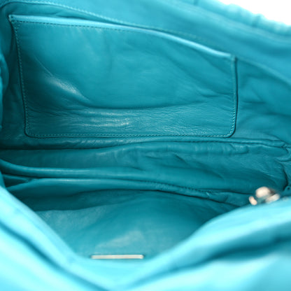 Prada Nappa Gaufre Medium Sound Flap Shoulder Bag Turchese 5 of 10