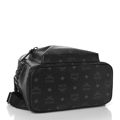 MCM Visetos Small Side Stud Stark Backpack Black 4 of 9