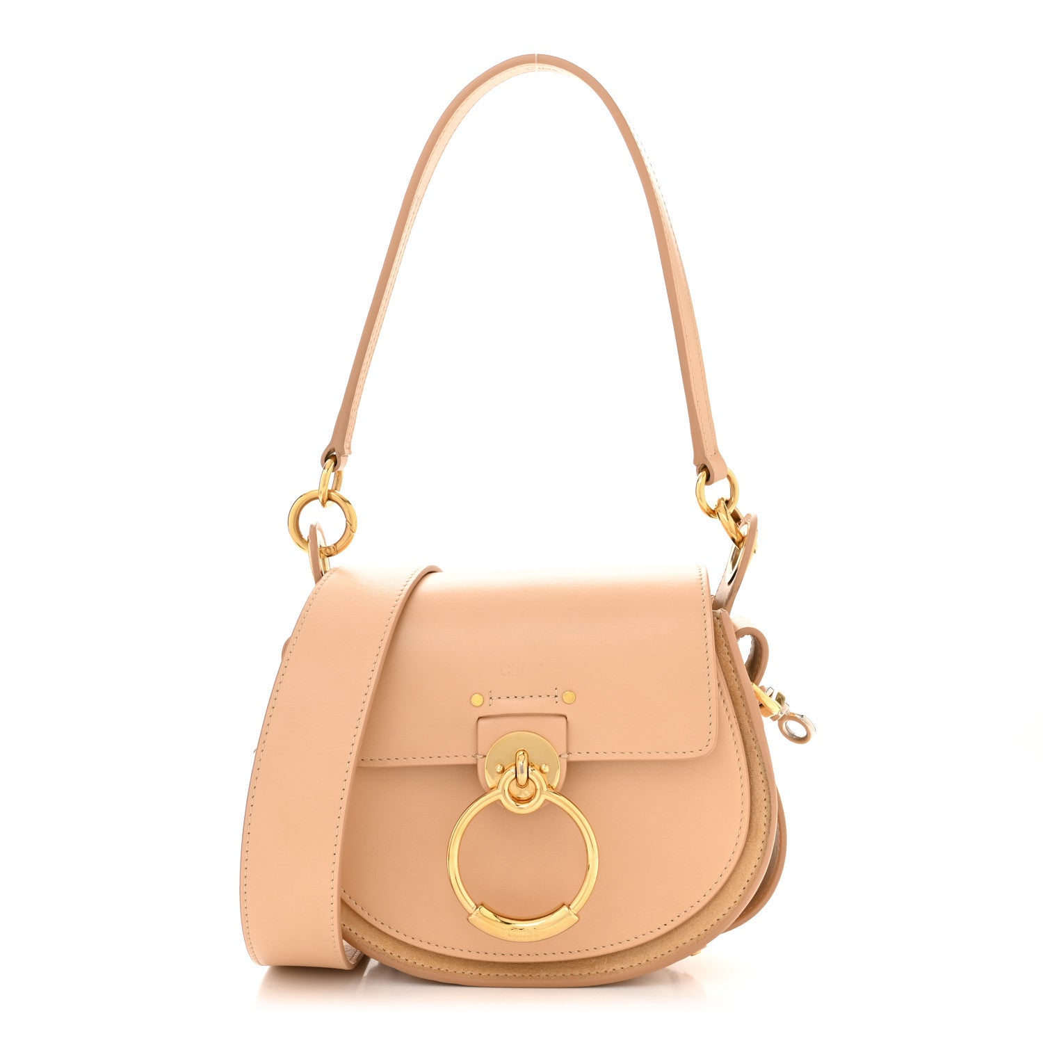 Chloe Calfskin Suede Small Tess Bag Biscuit Pink 1 of 14