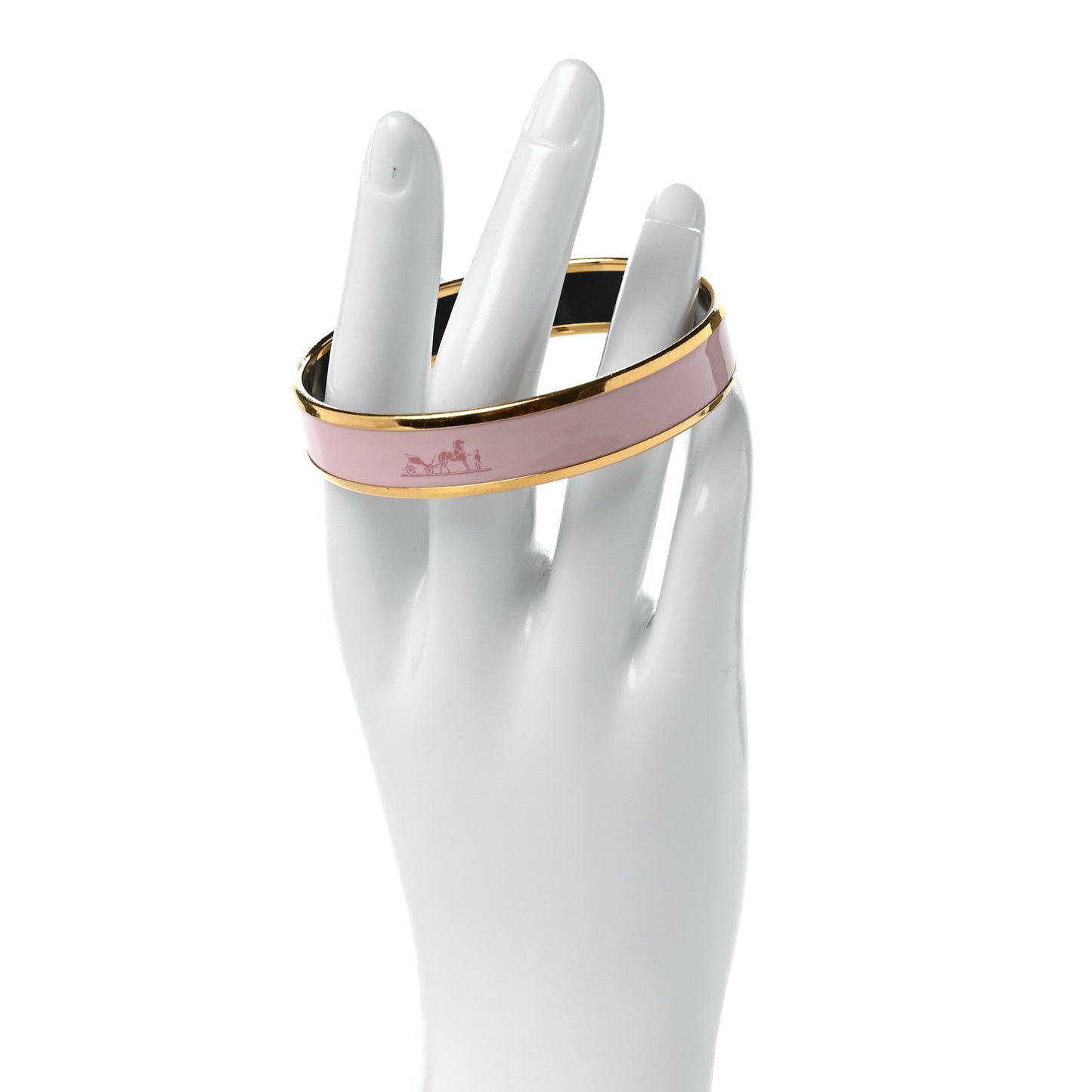 Enamel Printed Caleche Medium Bracelet 65 Rose Dragee