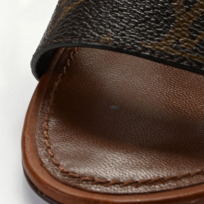 Louis Vuitton Calfskin Monogram Horizon Sandals 39 Cognac Brown 9 of 9