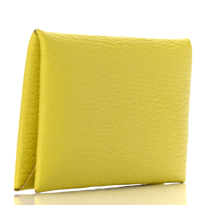 Hermes Chevre Mysore Calvi Card Case Lime 3 of 6