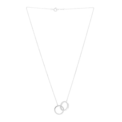 Tiffany Sterling Silver 1837 Interlocking Circles Pendant Necklace 3 of 5