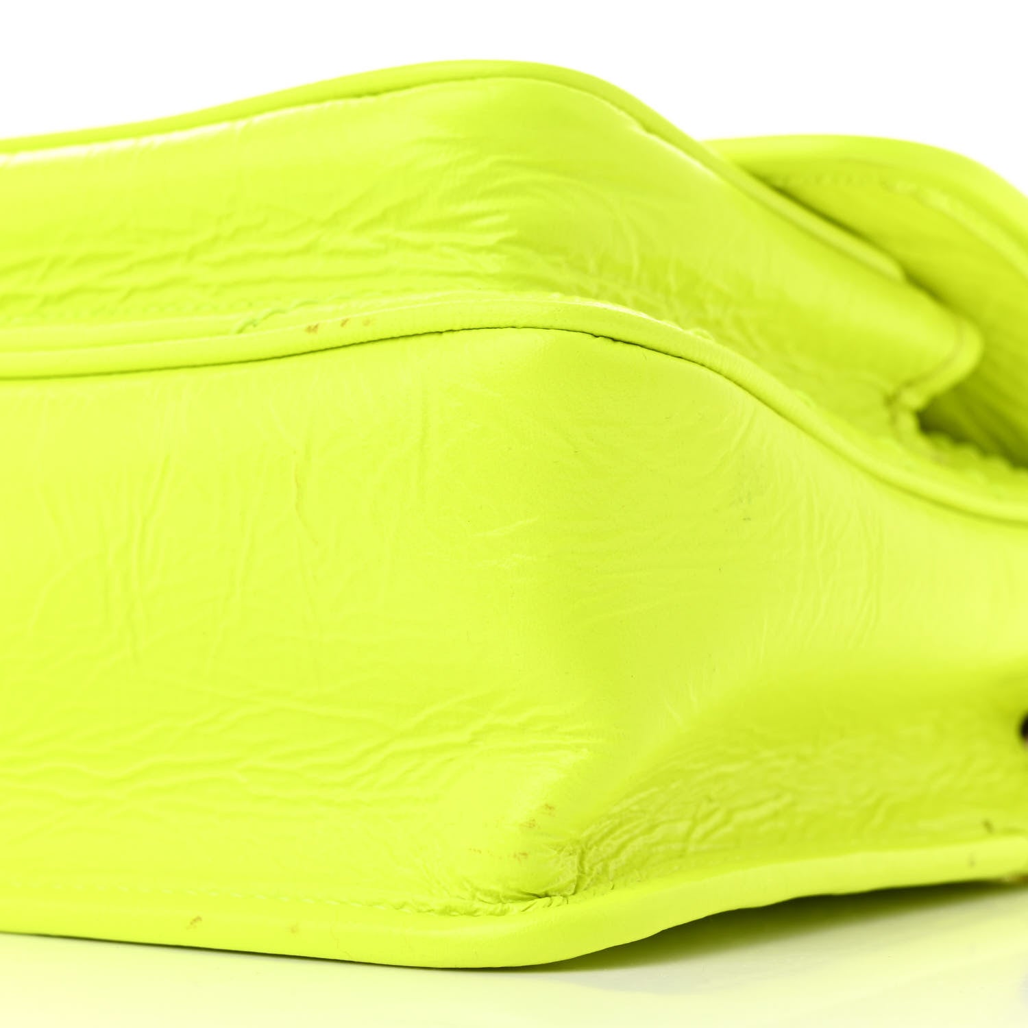 Saint Laurent Crinkled Calfskin Matelasse Monogram Baby Niki Chain Satchel Flou Yellow 10 of 12