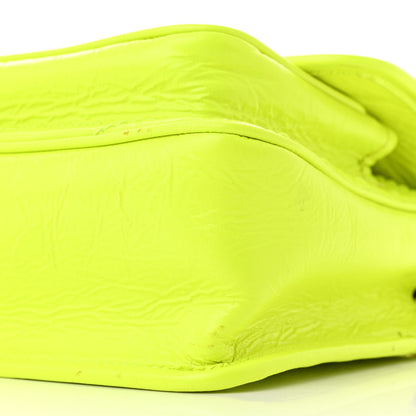 Saint Laurent Crinkled Calfskin Matelasse Monogram Baby Niki Chain Satchel Flou Yellow 10 of 12