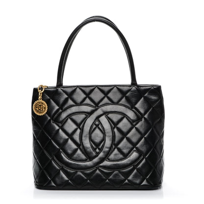 Chanel Lambskin Quilted Medallion Tote Black 1 of 11
