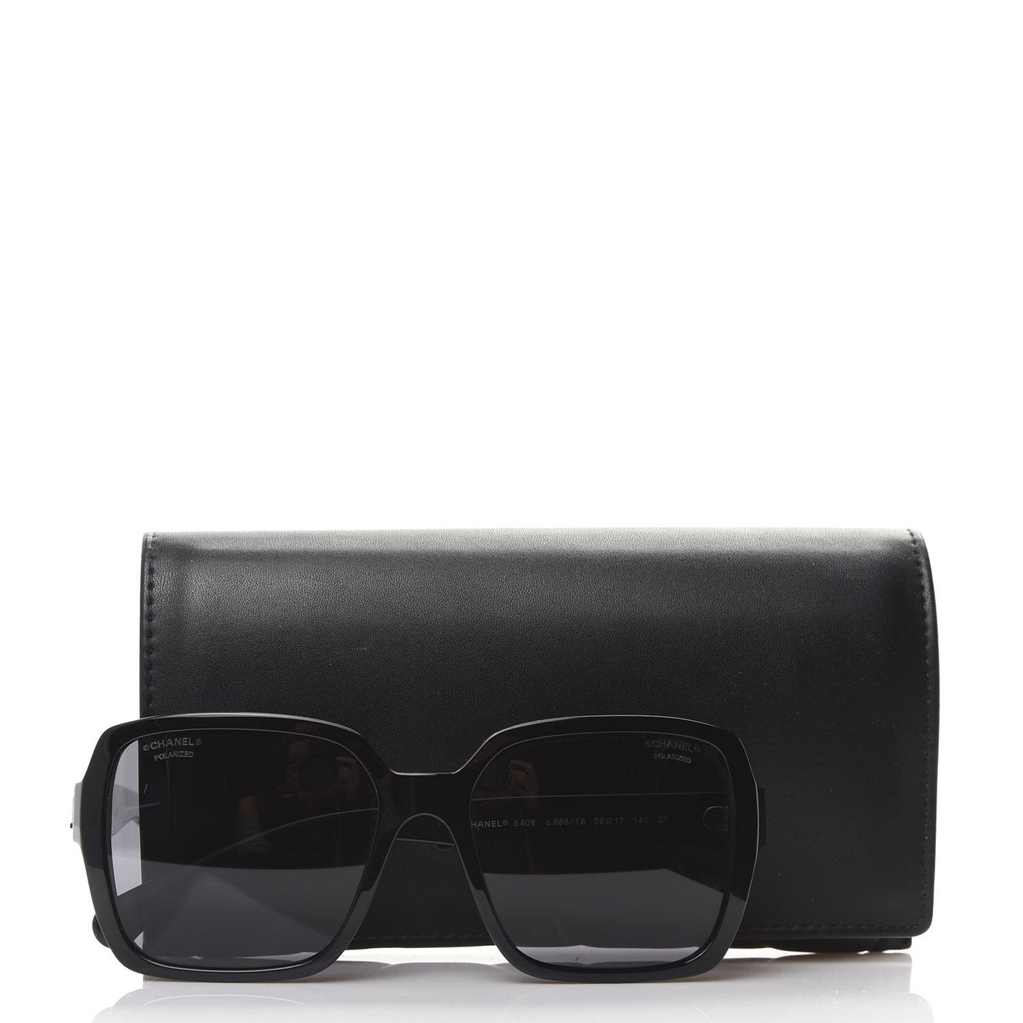 Acetate Polarized Square Sunglasses 5408 Black
