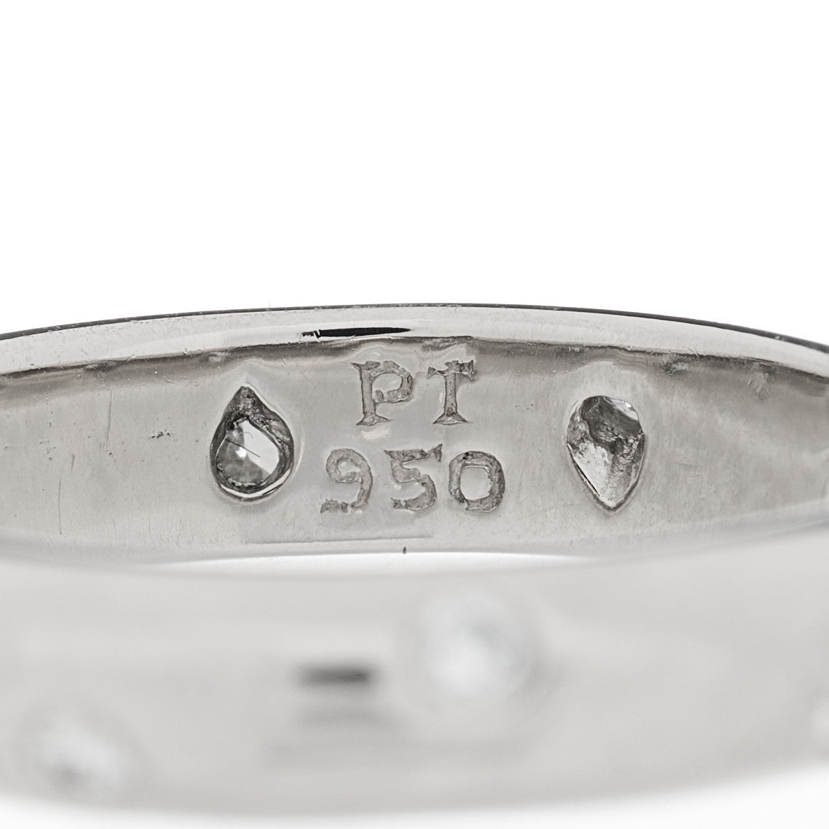 Tiffany Platinum Diamond 4mm Etoile Band Ring 54 7 3 of 4