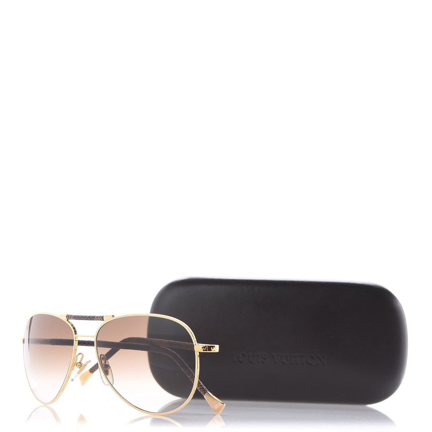 Damier Ebene Conspiration Pilote Aviator Sunglasses Z0202U Gold