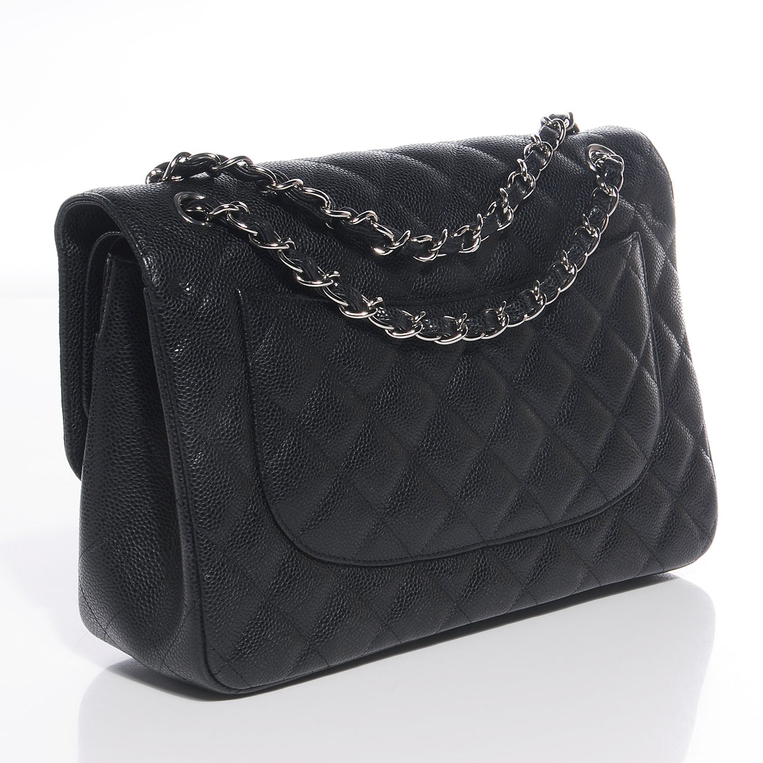 Chanel Caviar Quilted Jumbo Double Flap Black 3 of 7