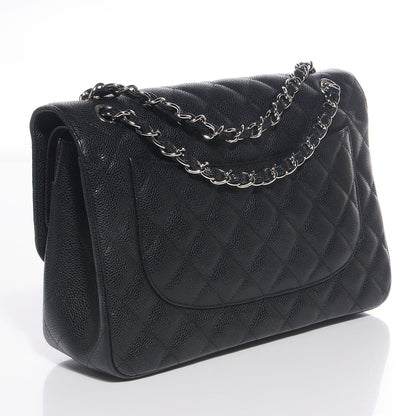 Chanel Caviar Quilted Jumbo Double Flap Black 3 of 7