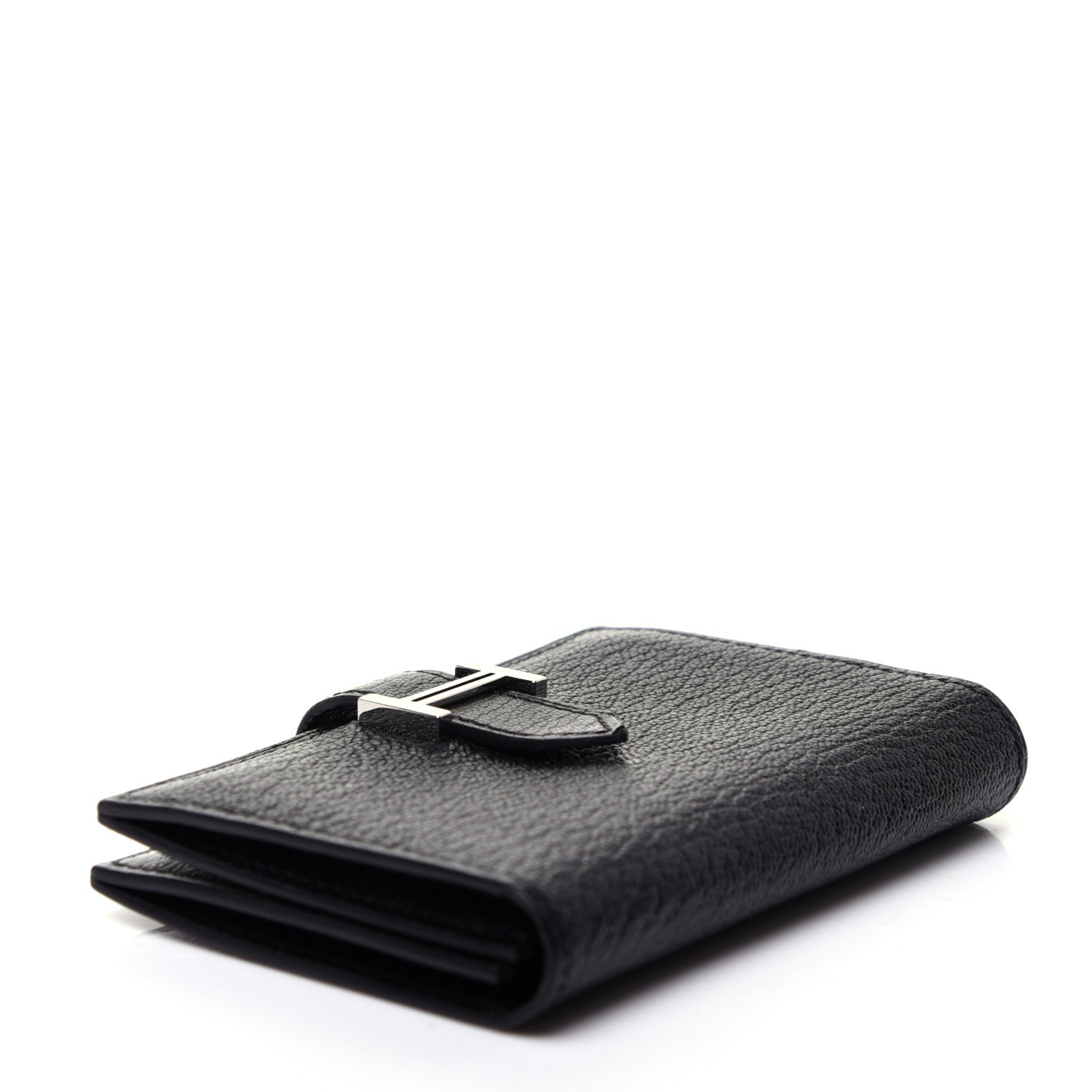 Hermes Chevre Mysore Bearn Card Holder Wallet Black 4 of 11