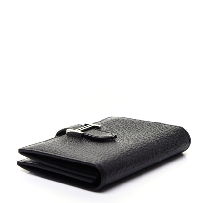 Hermes Chevre Mysore Bearn Card Holder Wallet Black 4 of 11