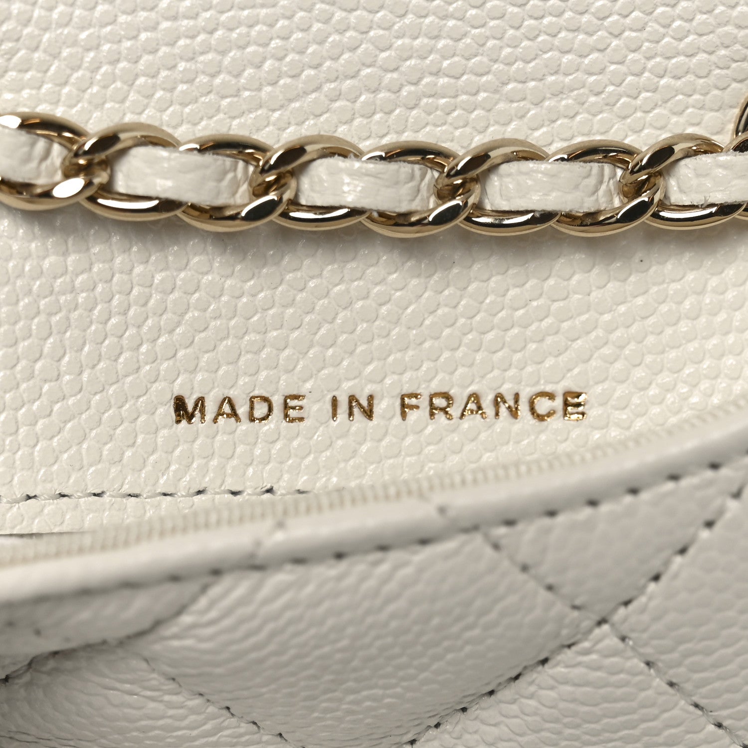 Chanel Caviar Quilted Mini Chain Belt Bag White 7 of 11