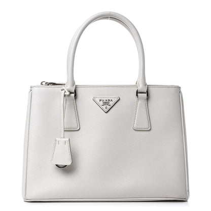 Prada Saffiano Small Galleria Double Zip Tote Talco 1 of 17
