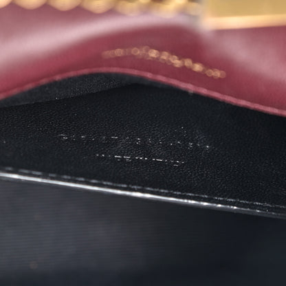 Saint Laurent Velvet Small Classic Monogram Kate Tassel Satchel Burgundy 9 of 15