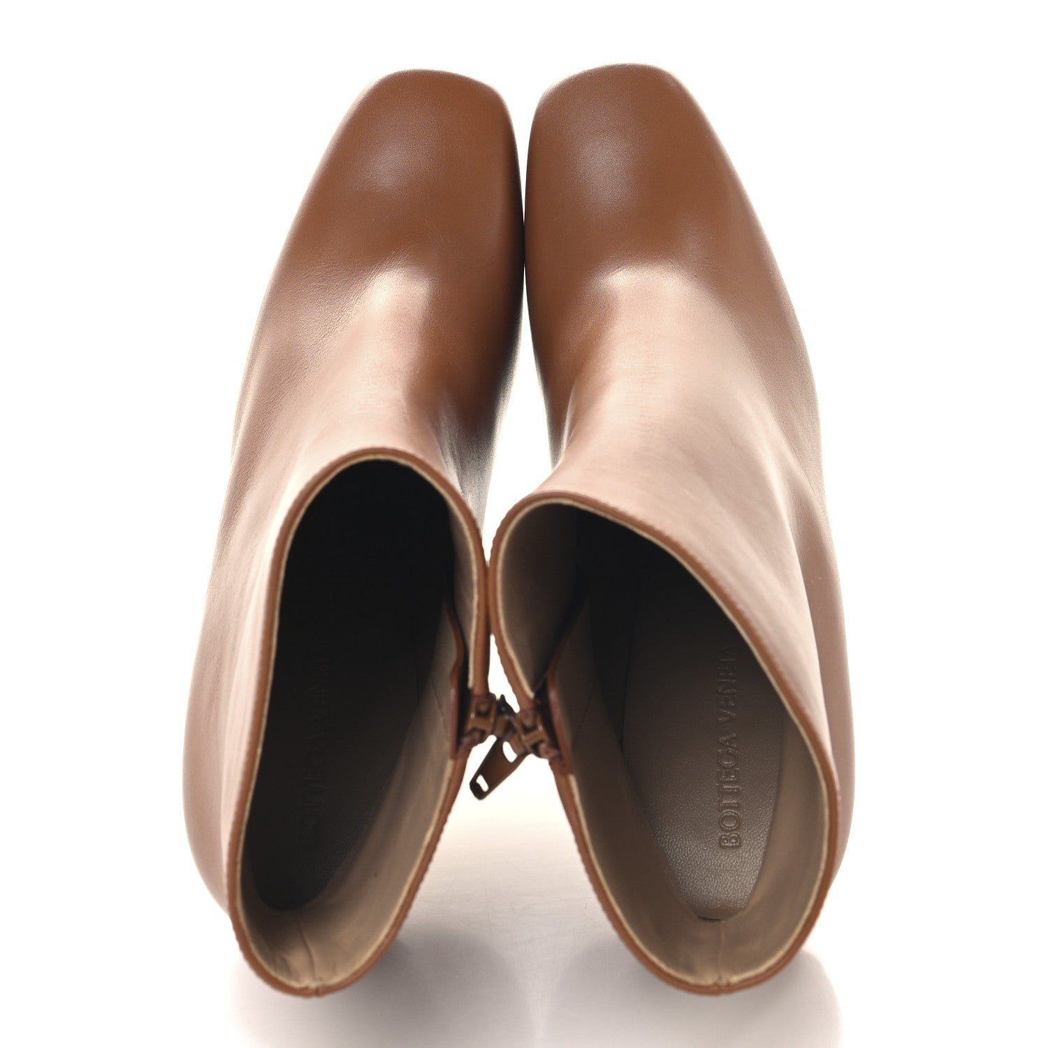 Bottega Veneta Calfskin Knot Ankle Boots 40 Wood 2 of 9