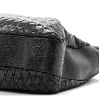 Bottega Veneta Nappa Intrecciato Shoulder Bag Black 10 of 10