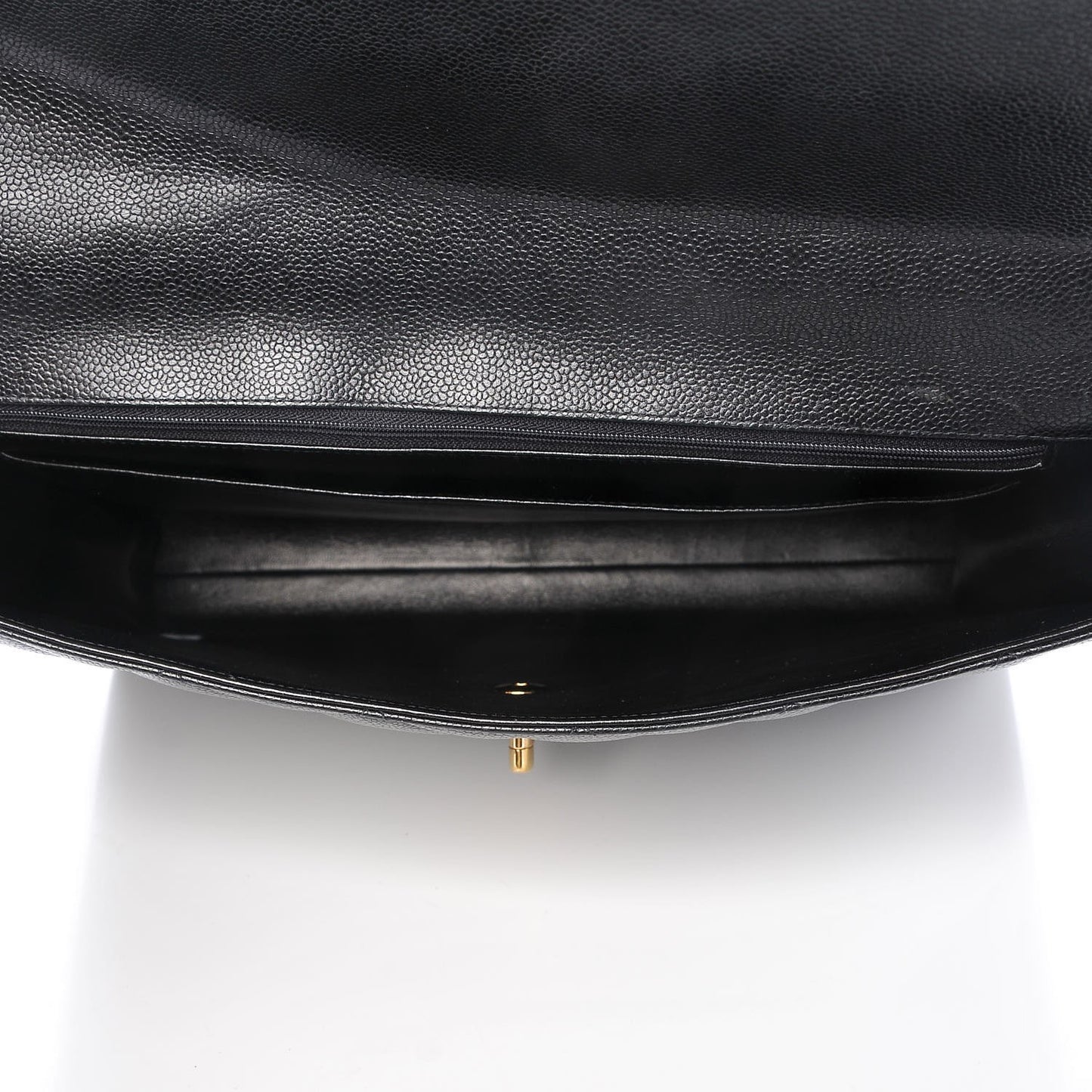 Caviar Quilted Briefcase Laptop Bag Black