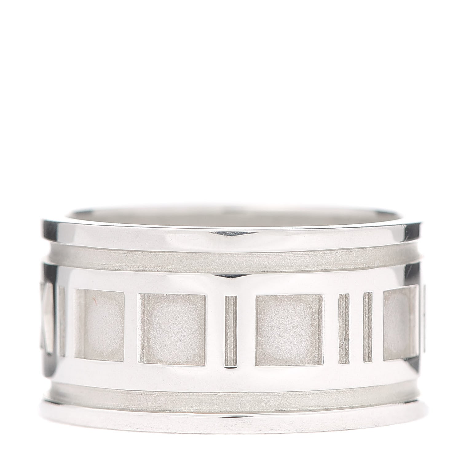 Tiffany Sterling Silver 12mm Atlas Band Ring 63 10.25 3 of 5