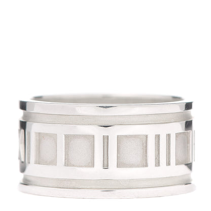 Tiffany Sterling Silver 12mm Atlas Band Ring 63 10.25 3 of 5