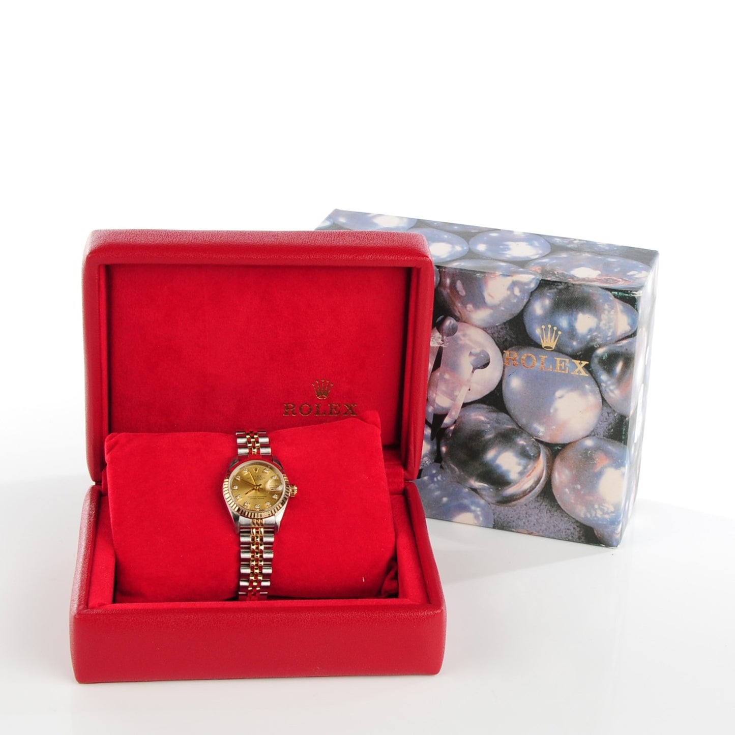 Stainless Steel 18K Yellow Gold Diamond 26mm Oyster Perpetual Datejust Watch Champagne 69173